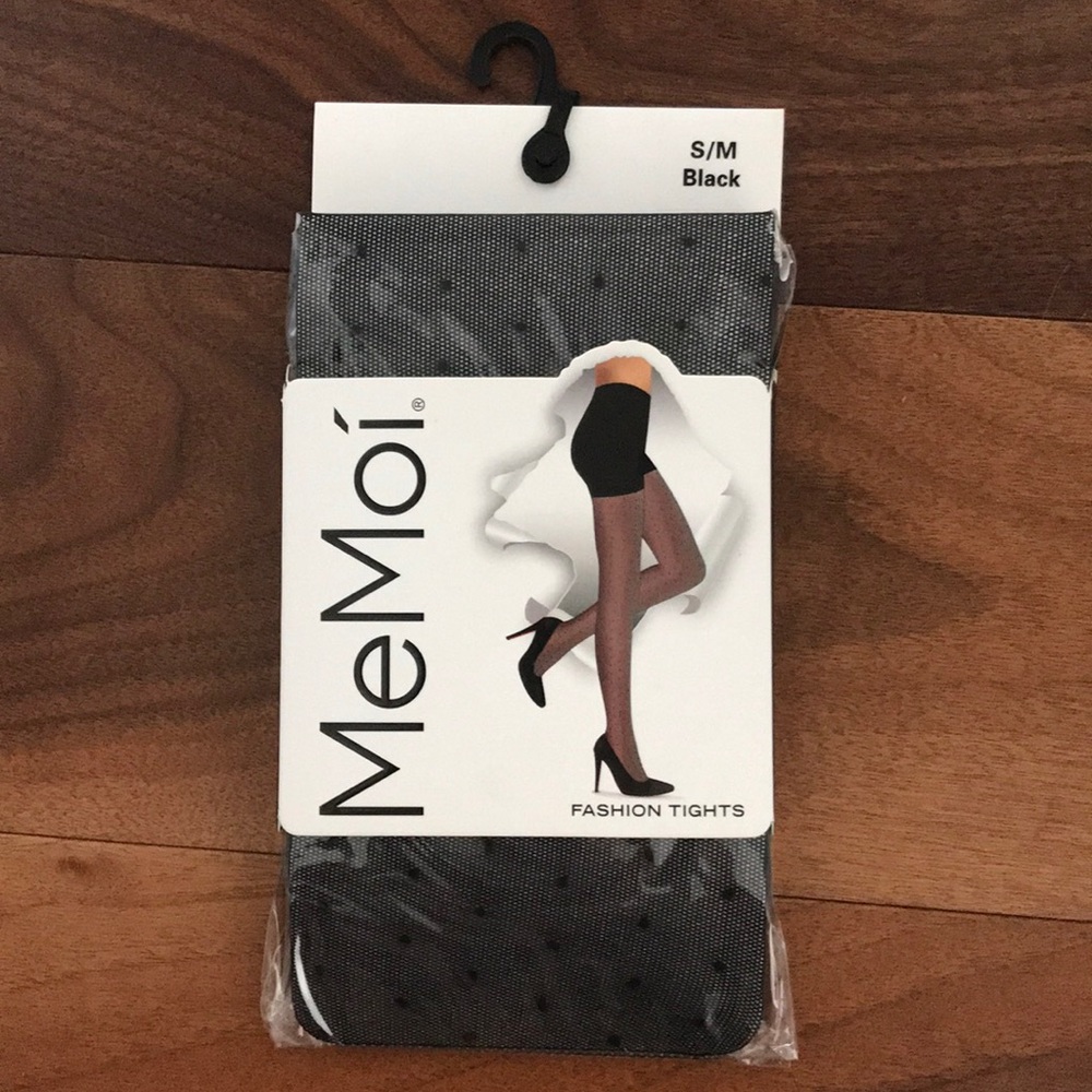 NWT black polka dot fashion tights